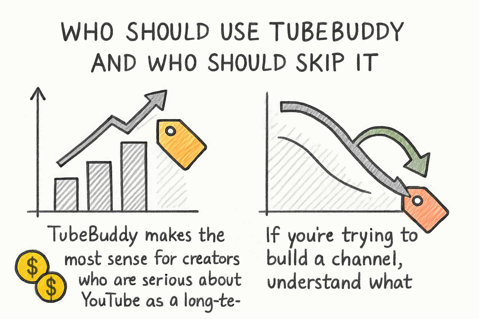Infographic: Who should use TubeBuddy and who should skip it