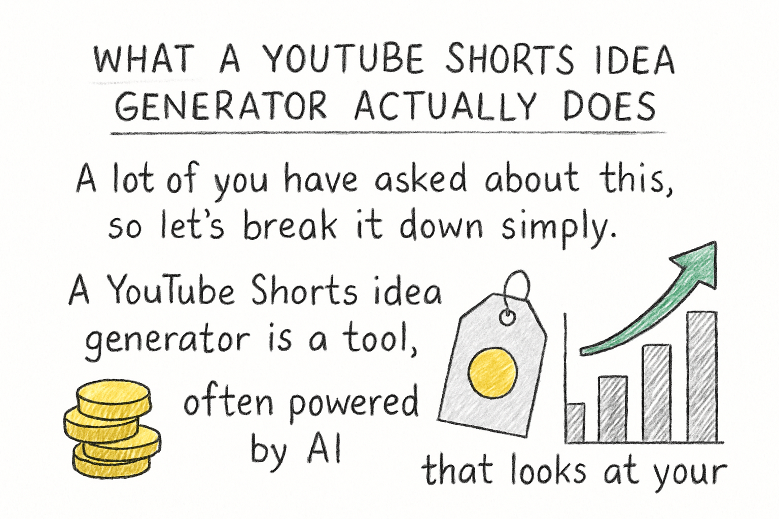 Infographic: What a YouTube Shorts idea generator actually does