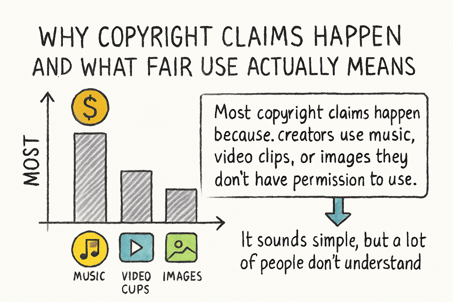 Infographic: Why copyright claims happen and what fair use actually means