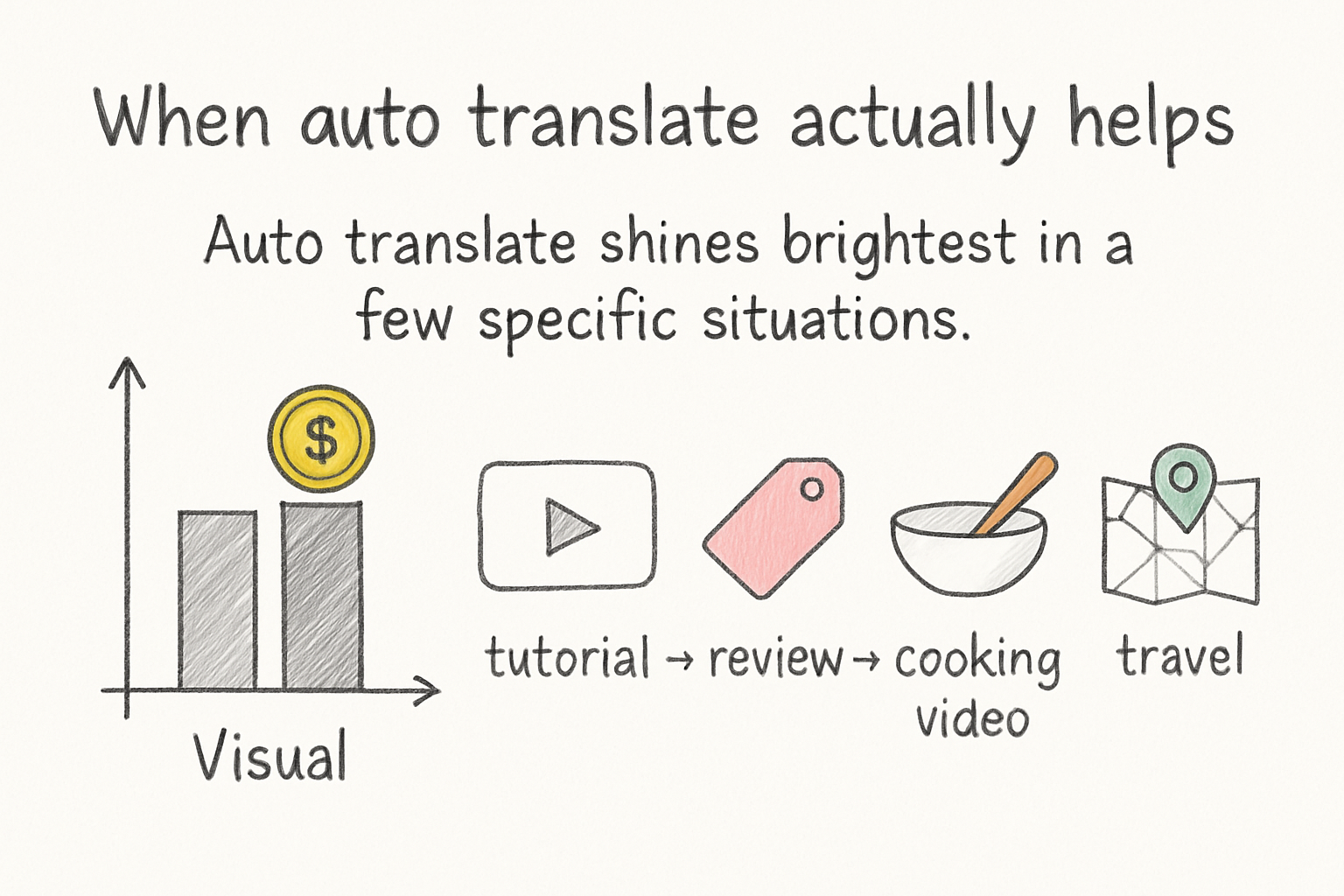 Infographic: When auto translate actually helps