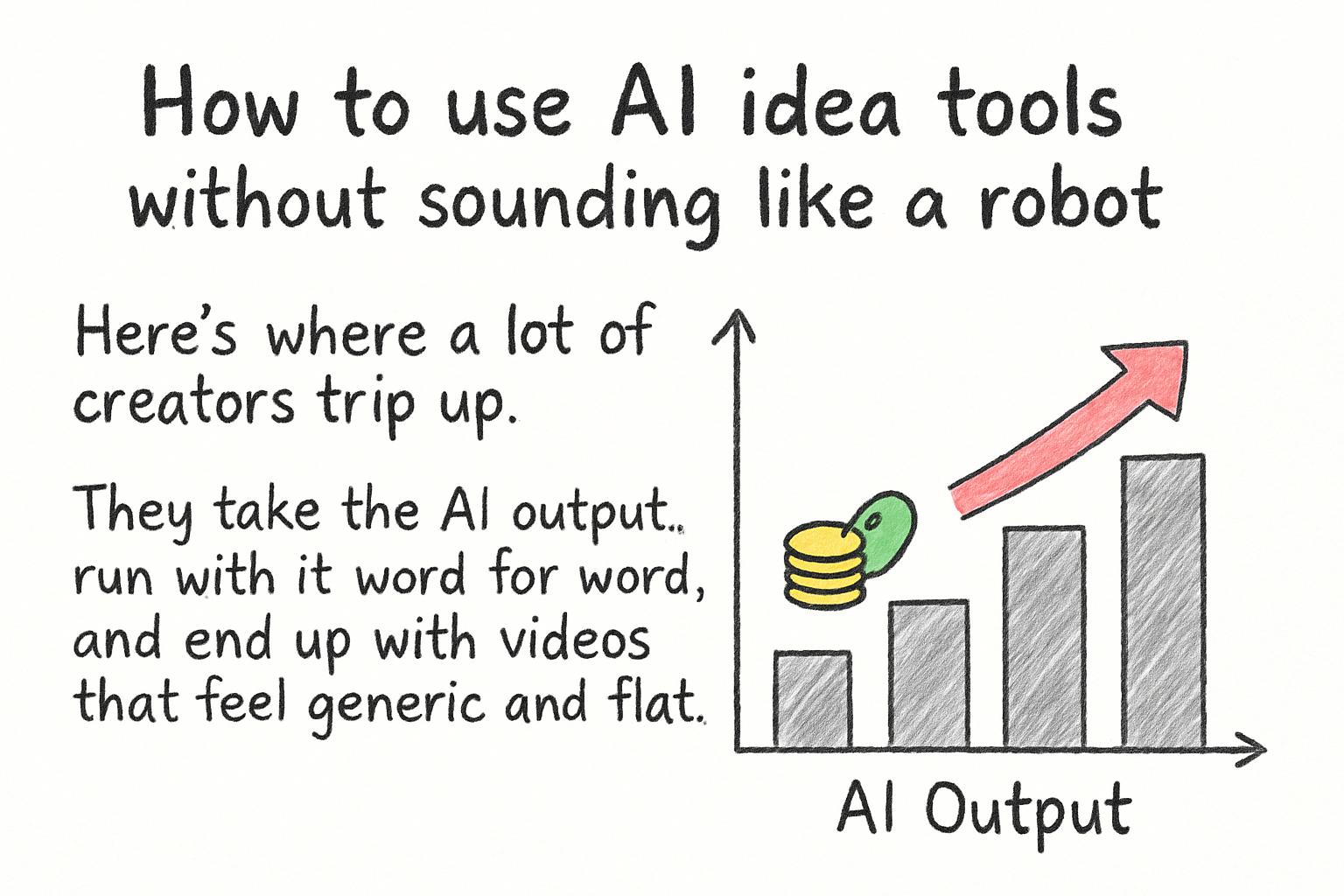 Infographic: How to use AI idea tools without sounding like a robot