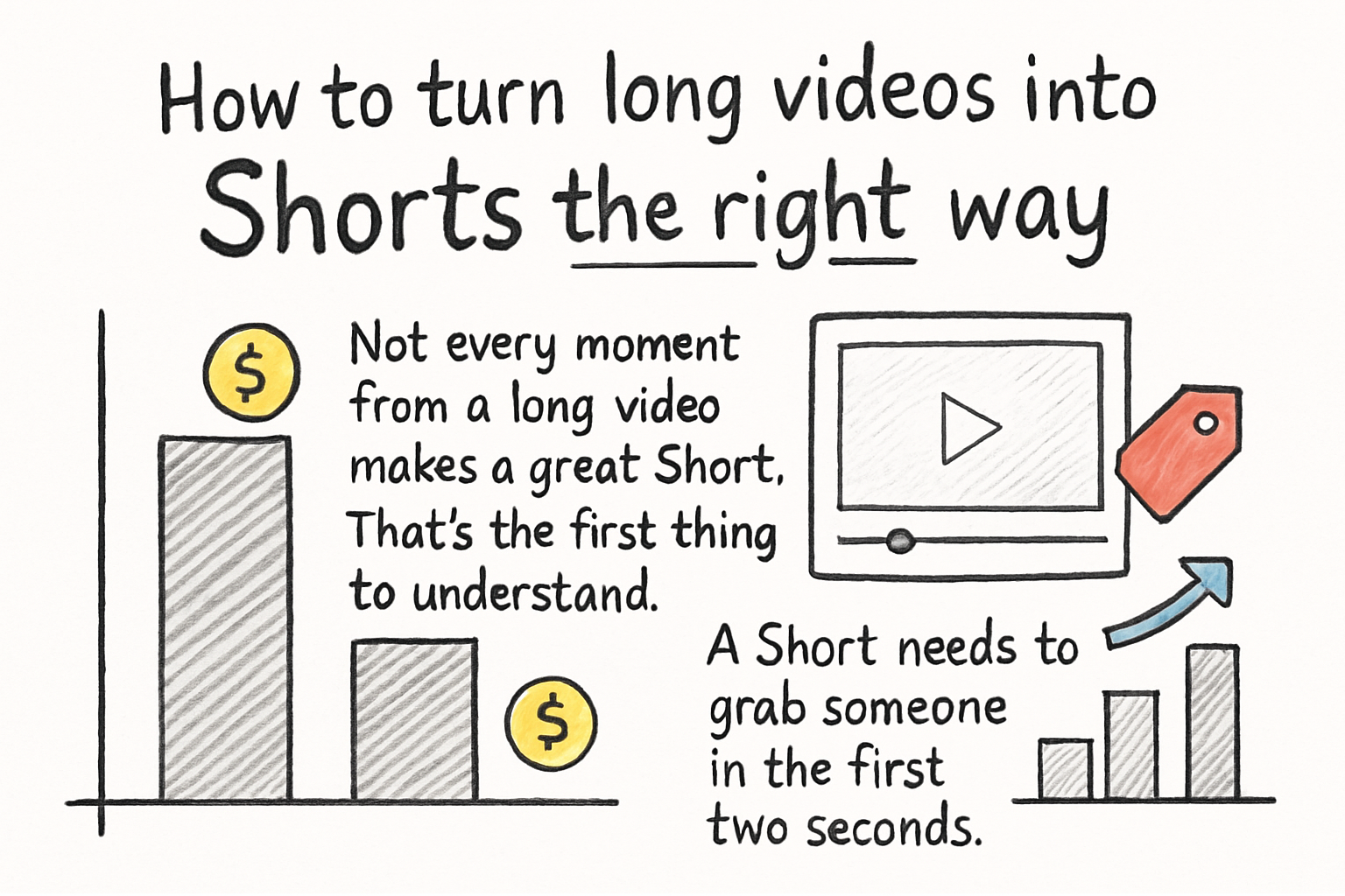 Infographic: How to turn long videos into Shorts the right way