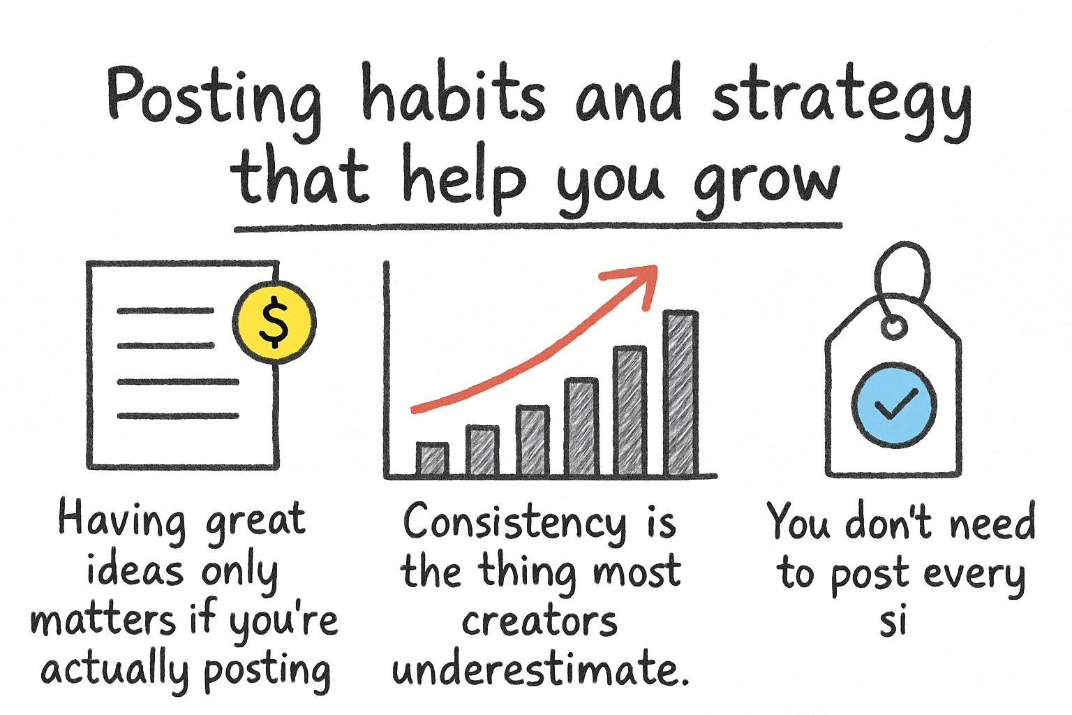 Infographic: Posting habits and strategy that help you grow