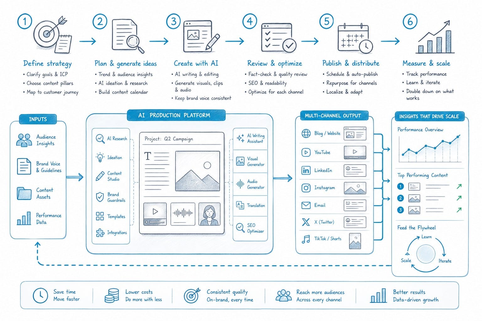Infographic: How to scale your channel output with an AI production platform