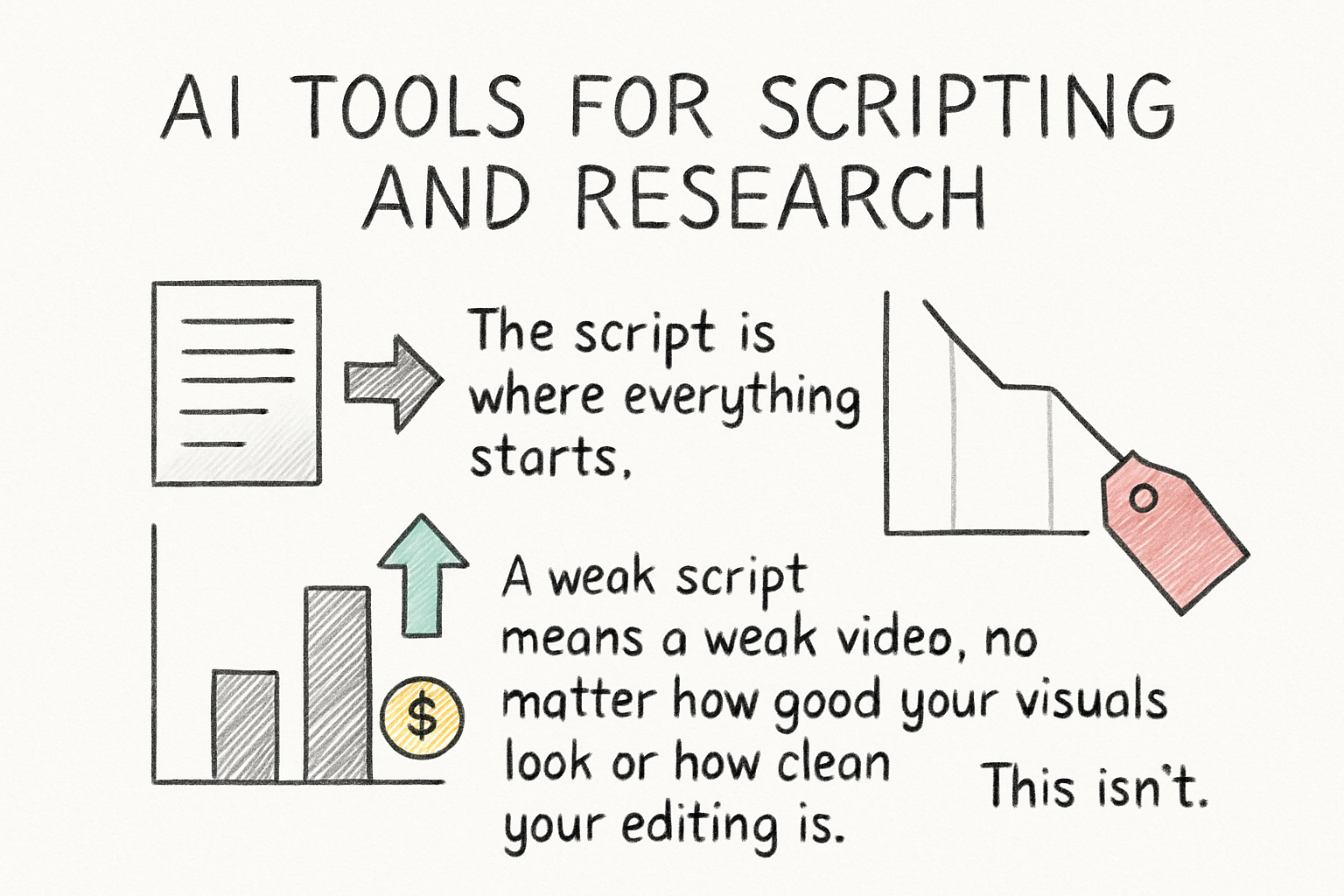 Infographic: AI tools for scripting and research