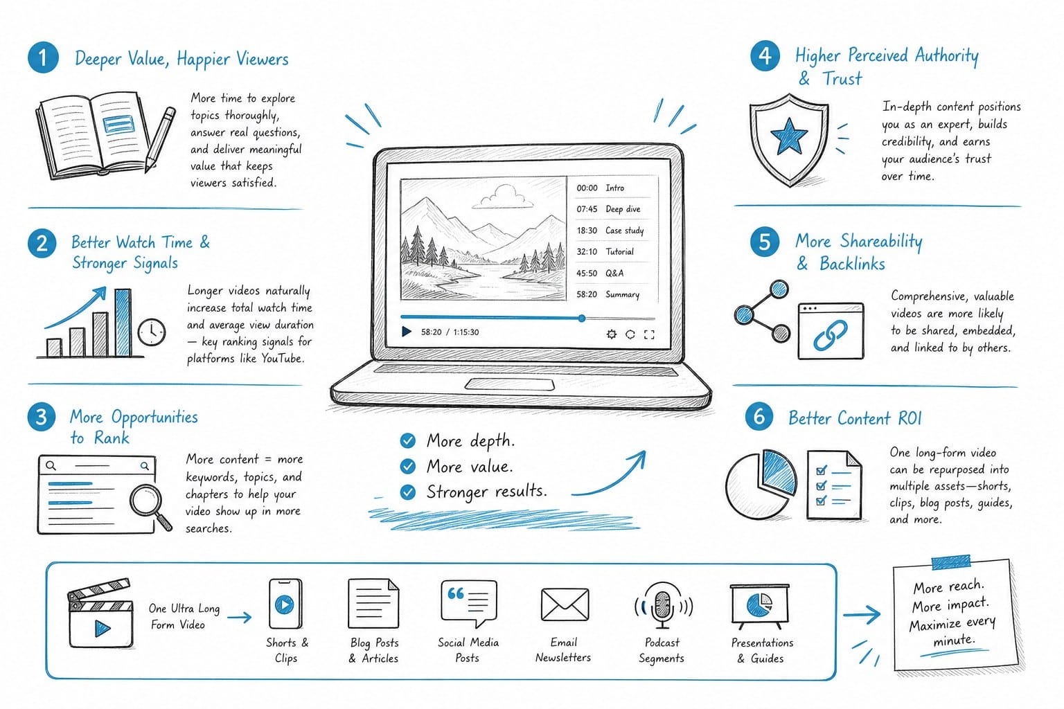 Infographic: Why ultra long form videos are worth the effort