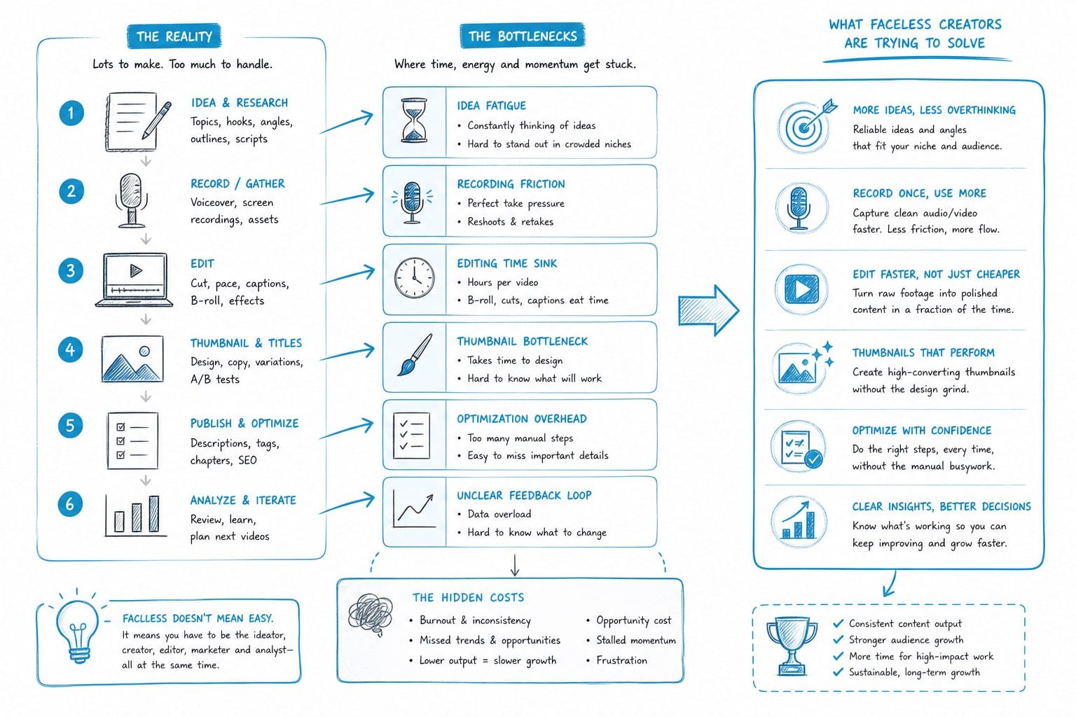 Infographic: The real production problem faceless creators are trying to solve