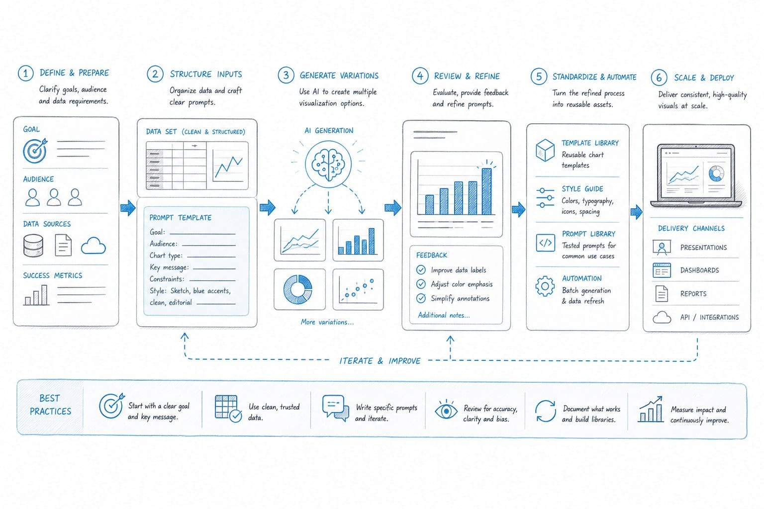 Infographic: Building a scalable production workflow with AI-generated visualizations