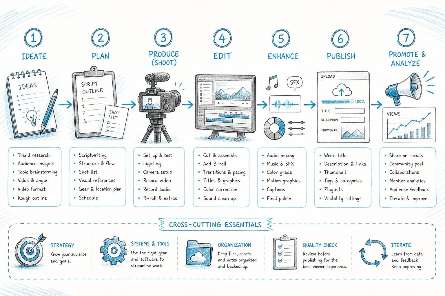 Infographic: Breaking down the YouTube video production pipeline