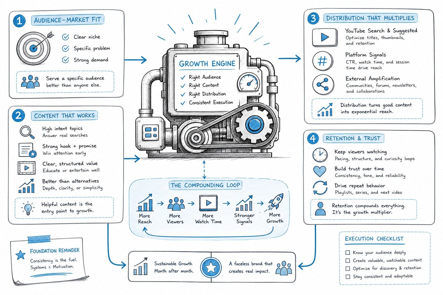 Infographic: What actually drives growth on faceless channels