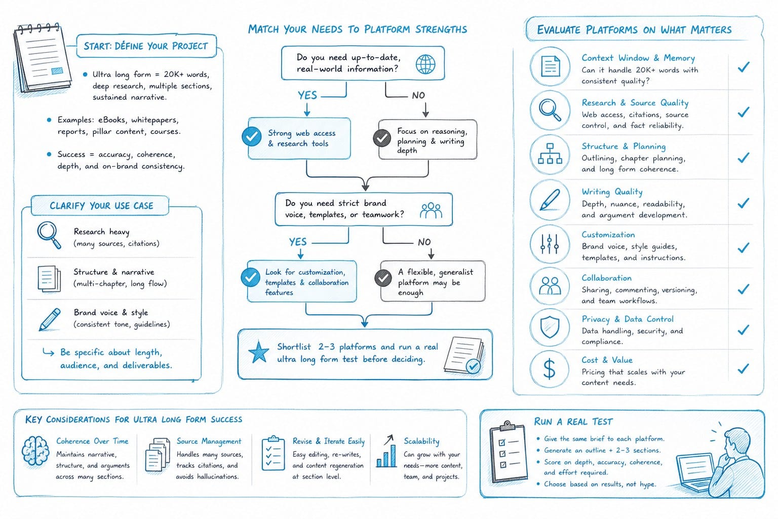 Infographic: Choosing the right AI platform for ultra long form production