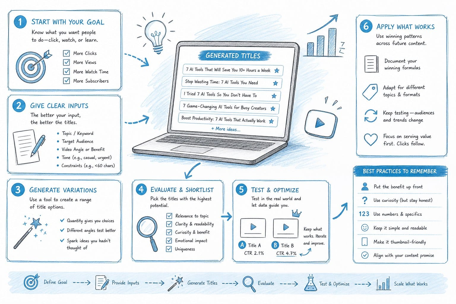 Infographic: How to use generated titles to get more clicks and views