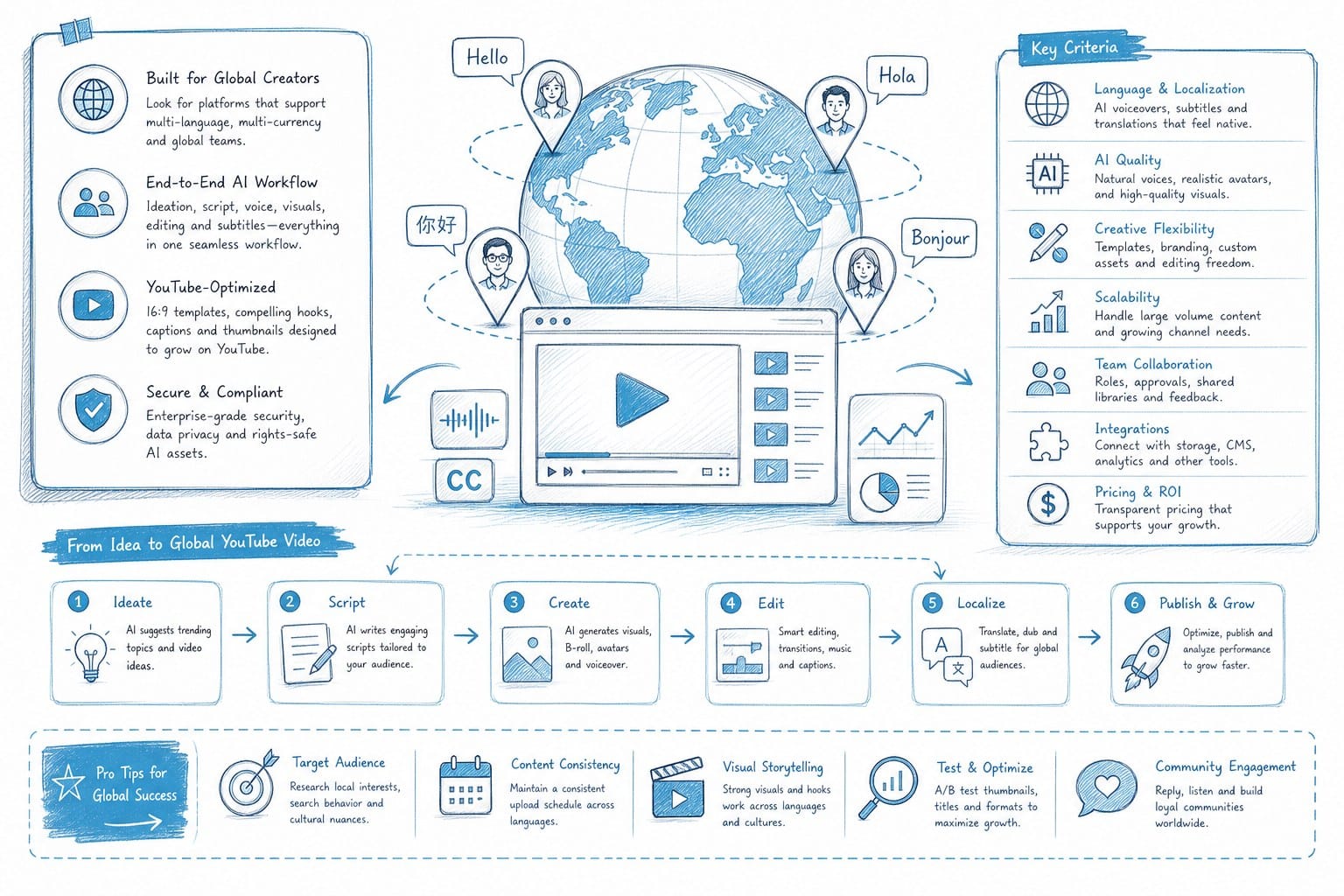 Infographic: Choosing the right AI video platform for global YouTube production