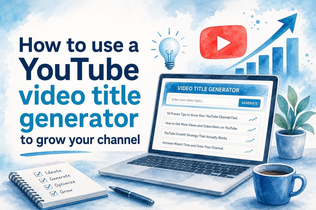 How to use a YouTube video title generator to grow your channel