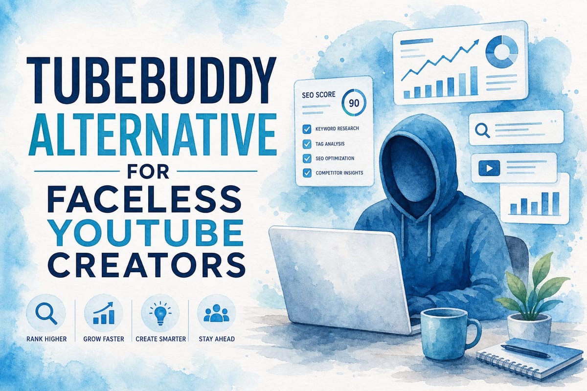 TubeBuddy alternative for faceless YouTube creators