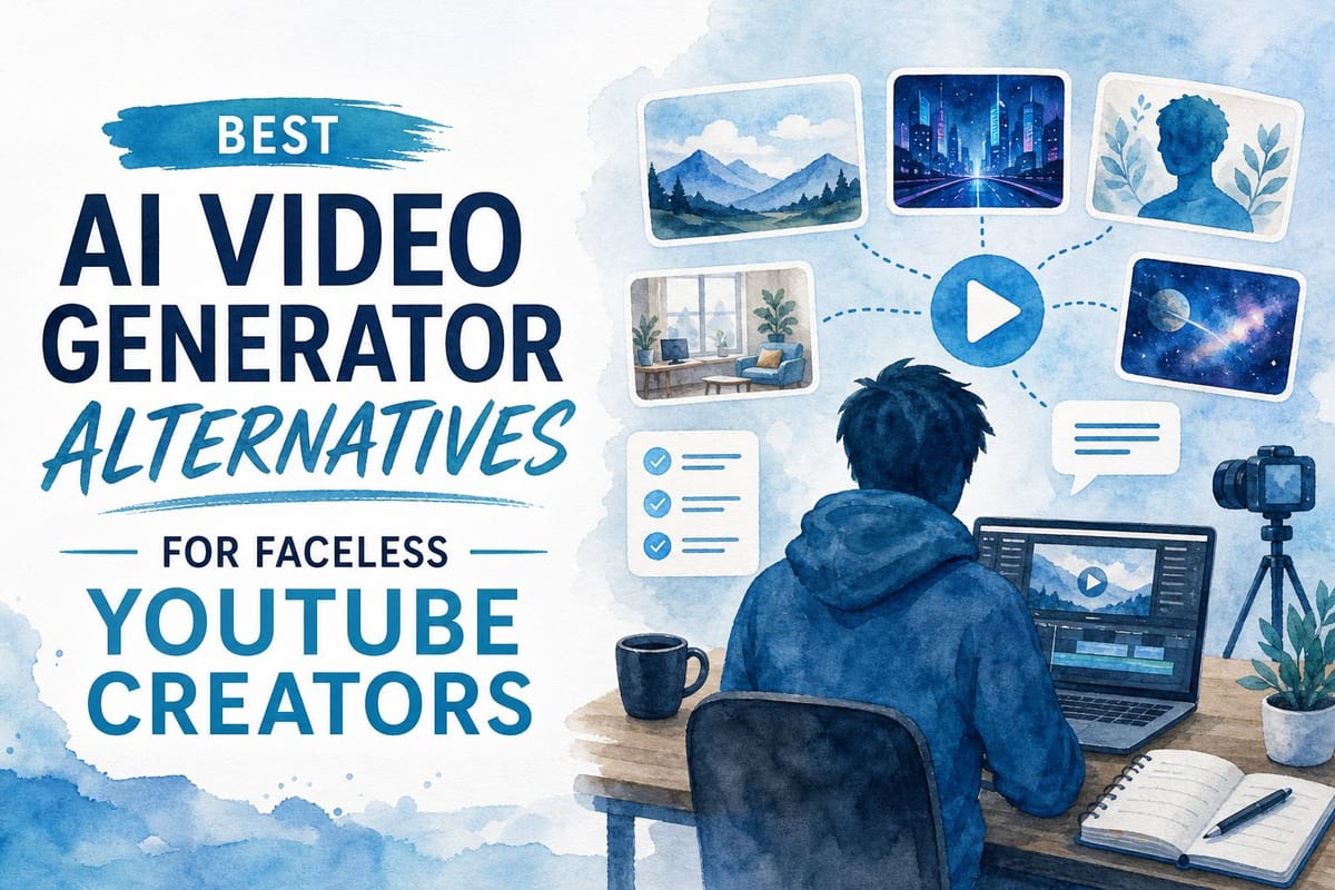 Best AI video generator alternatives for faceless YouTube creators