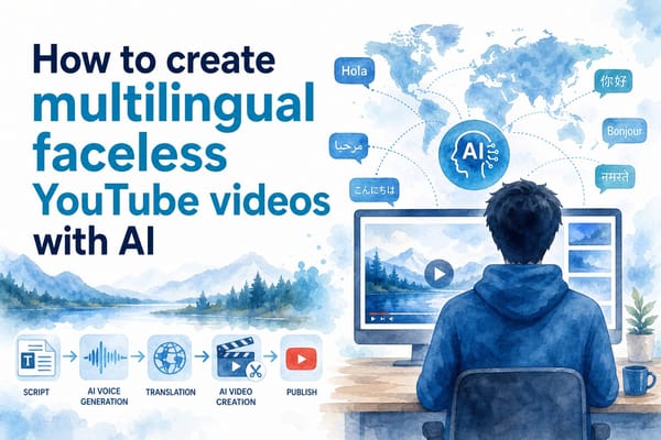 How to create multilingual faceless YouTube videos with AI