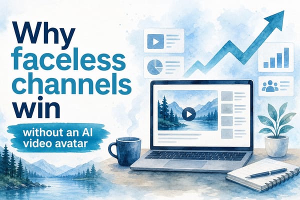Why faceless channels win without an AI video avatar